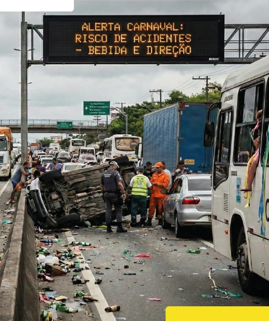 Acidentes durante a época de carnaval.